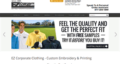 Desktop Screenshot of ezcorporateclothing.com