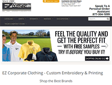 Tablet Screenshot of ezcorporateclothing.com